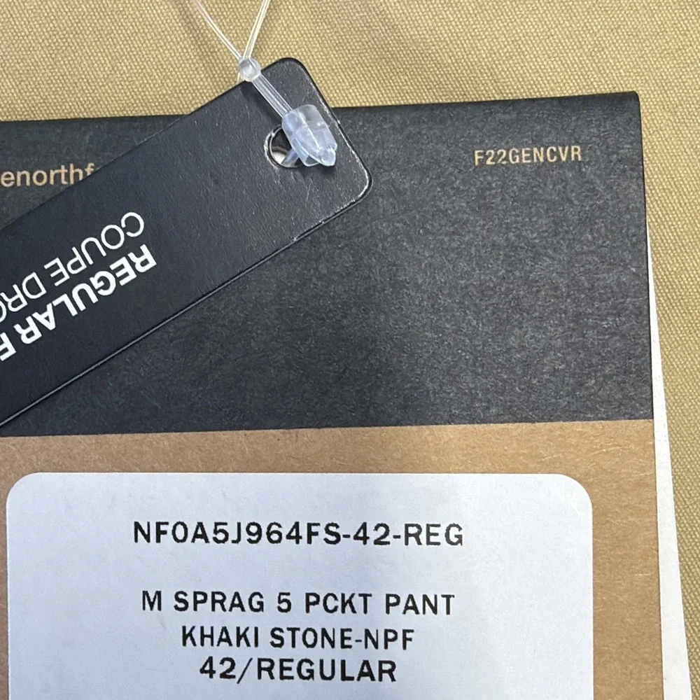 North Face Sprag 5 Pocket Pants Mens 42 Khaki Beige NEW NWT - MSRP $80‎